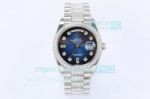 EW Rolex President Day-Date 36MM D-Blue Dial Diamond Mid Center Link Bracelet